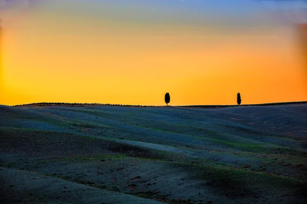 キリコ オルシアで イタリア 2020年8月 トスカーナ地方の風景 — ストック写真