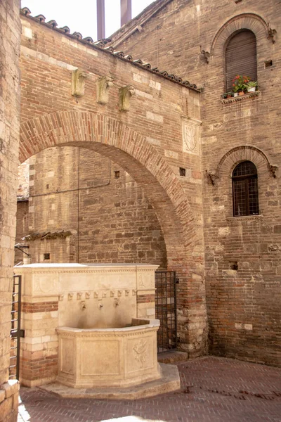 Arquitecturas Medievales Centro Histórico Perugia Italia —  Fotos de Stock