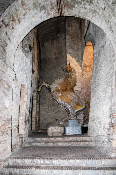 Rocca Paolina Uma Enorme Fortaleza Medieval Subsolo Perugia Itália — Fotografia de Stock