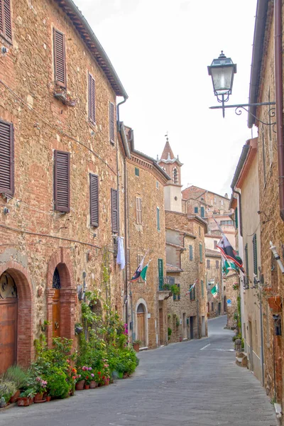 Byn Montisi Toscana Sienaprovinsen Italien — Stockfoto
