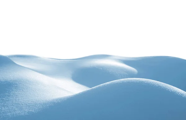 Snowdrift isolated on white background for design. Snow on white background