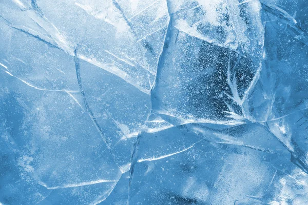 Абстрактный Ледяной Фон Синий Фон Трещинами Поверхности Льда — стоковое фото