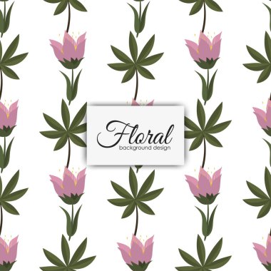 Çiçek illüstrasyon deseni. Çiçek vektör