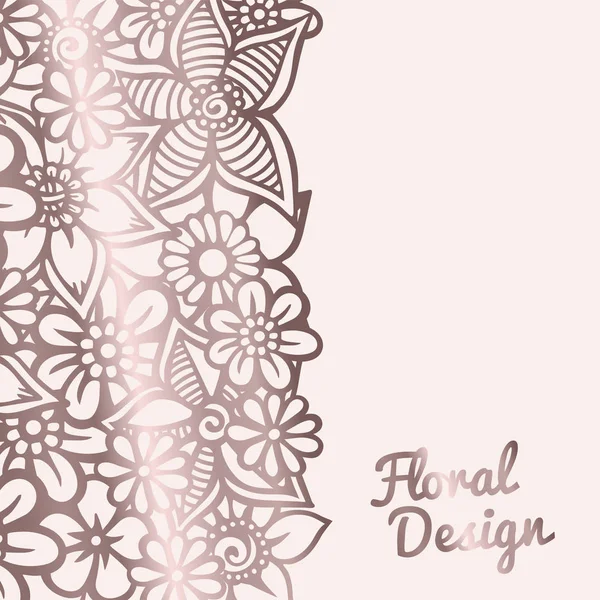 Marco Floral Con Flor Colorida — Vector de stock