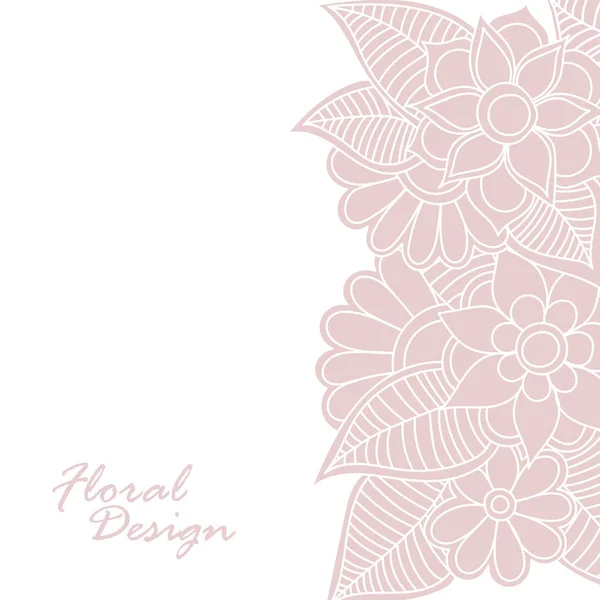 Floral Frame Colorful Flower — Stock Vector