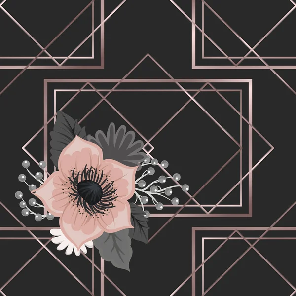 カラフルな花と花の組成 — ストックベクタ