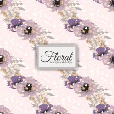 Vektör illüstrasyonunda Eğilimsiz Çiçeksiz Desen