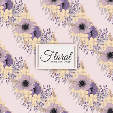 Vektör illüstrasyonunda Eğilimsiz Çiçeksiz Desen