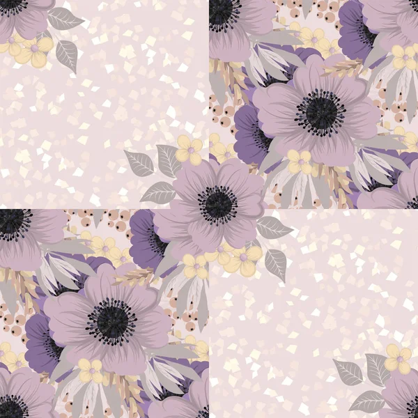 Иллюстрация Trendy Seamless Flower Pattern — стоковый вектор