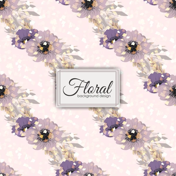 Trendy Seamless Floral Pattern Vector Illustration — 스톡 벡터