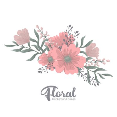 Renkli çiçek çiçek kompozisyon.