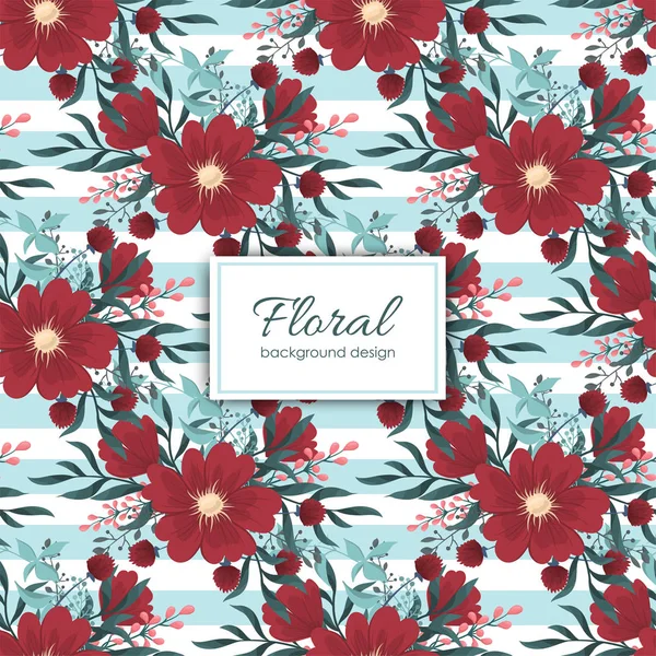 Trendy Seamless Floral Pattern Vector Illustration — Stock Vector