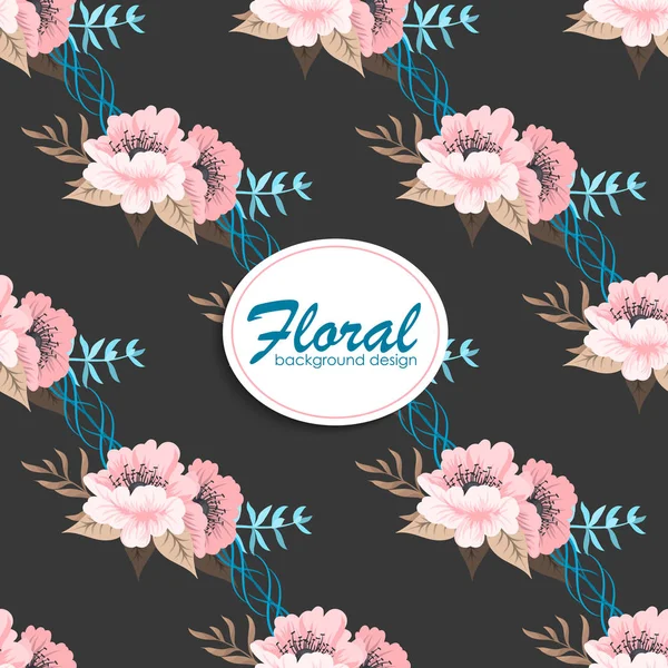 Padrão Floral Sem Costura Moda Ilustração Vetorial — Vetor de Stock