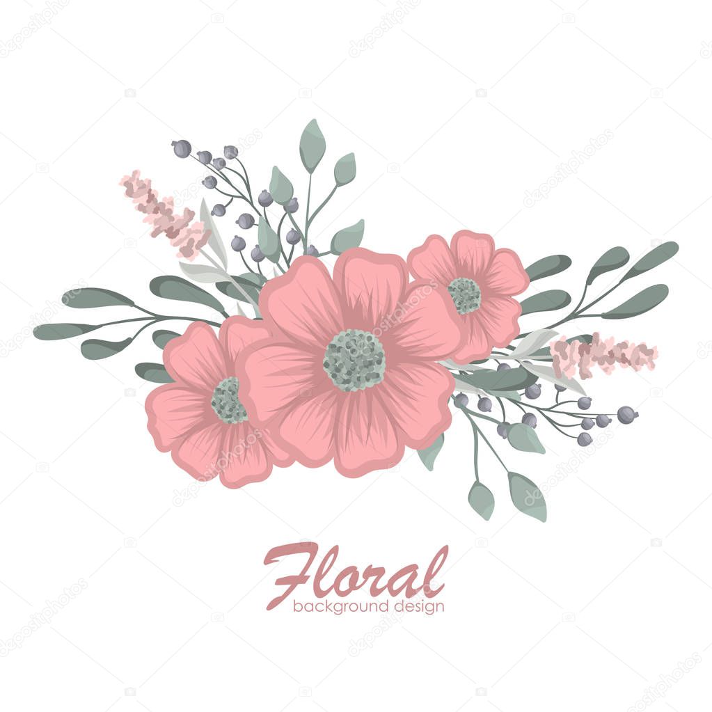 Floral composition with colorful flower.
