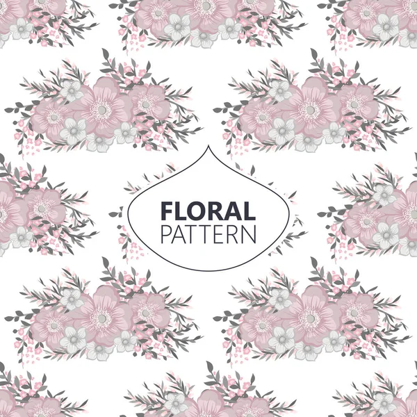 Motif Floral Sans Couture Tendance Dans Illustration Vectorielle — Image vectorielle