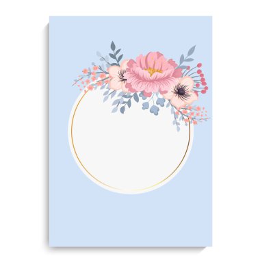 Renkli çiçekli çerçeve çiçek.