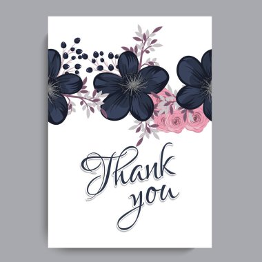 Çiçekler, suluboya ile tebrik kartı. Vektör çerçeve