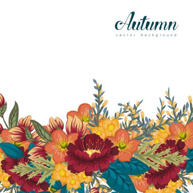 Renkli çiçekli çerçeve çiçek.