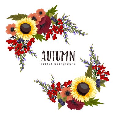 Renkli çiçekli çerçeve çiçek.