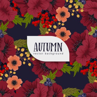 Trendy çiçek desenli vektör çizim içinde