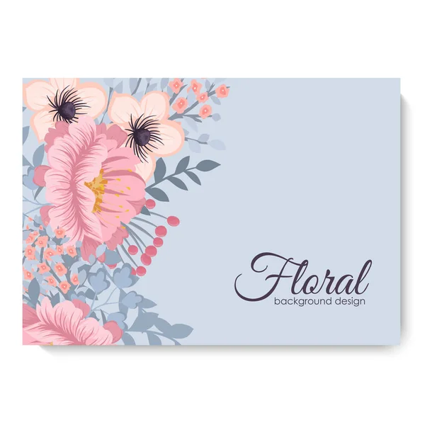 Moldura Floral Com Flor Colorida — Vetor de Stock