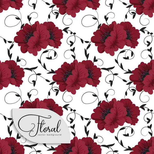 Trendy Floral Pattern Vector Illustration — Stock Vector