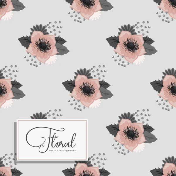 Motif Floral Tendance Dans Illustration Vectorielle — Image vectorielle