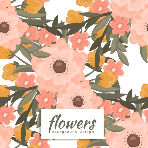 Trendy Seamless Floral Pattern Vector Illustration — Stock Vector