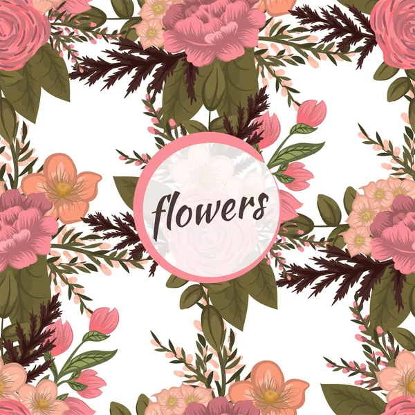 Trendy Seamless Floral Pattern Vector Illustration — Stock Vector