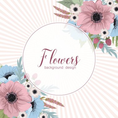 Çiçek arka plan. Vektör şablonu