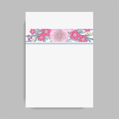 Davetiye kartı şablonu tasarım tebrik botanik