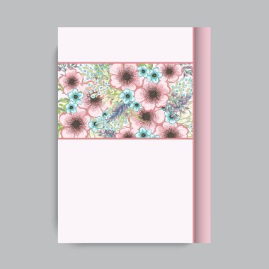 Davetiye kartı şablonu tasarım tebrik botanik