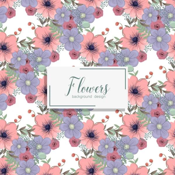 Floral Φόντο Εικονογράφηση Φορέας — Διανυσματικό Αρχείο