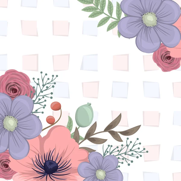 Floral Bakgrund Vektor Illustration — Stock vektor