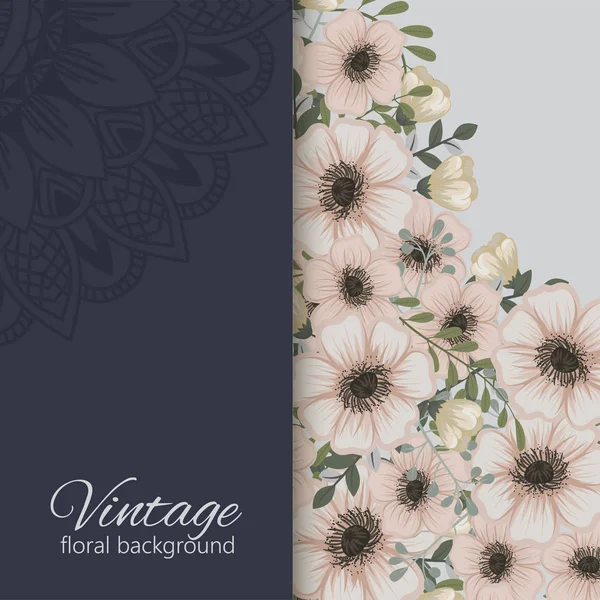 Botanisk Hilsen Invitation Kort Skabelon Design – Stock-vektor