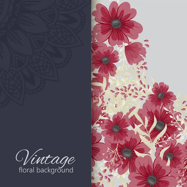 Botanisk Hilsen Invitation Kort Skabelon Design – Stock-vektor