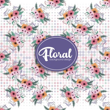 Vektör illüstrasyonunda Eğilimsiz Çiçeksiz Desen