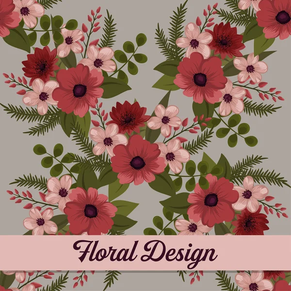 Trendy Seamless Floral Pattern Vector Illustration — Stock Vector