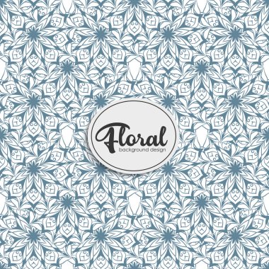 Vektör illüstrasyonunda Eğilimsiz Çiçeksiz Desen