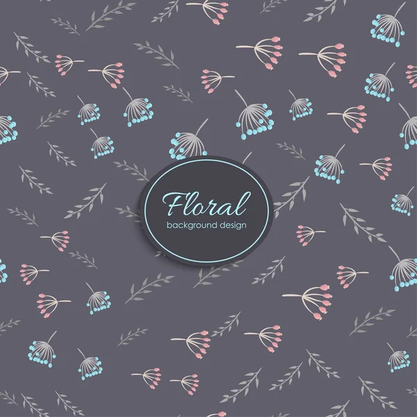 Patrón Floral Inconsútil Moda Ilustración Vectorial — Vector de stock