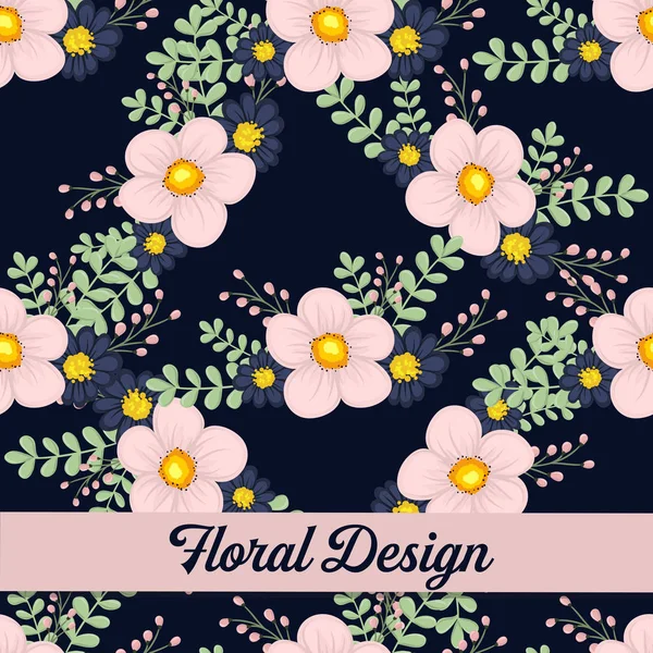 Patrón Floral Colorido Sin Costuras Estilo Folclórico Con Flores Hojas — Vector de stock