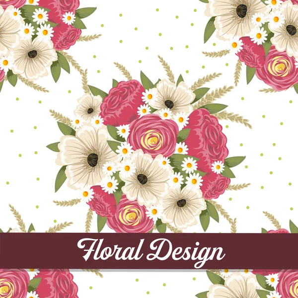 Patrón floral colorido sin costuras en estilo folclórico con flores, hojas.. Dibujado a mano. Ilustración vectorial . — Vector de stock