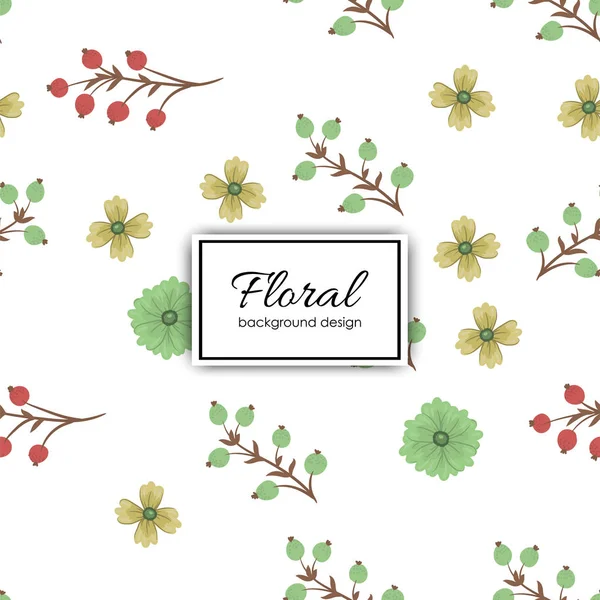 Padrão floral colorido sem costura no estilo popular com flores, folhas.. Mão desenhada. Ilustração vetorial . — Vetor de Stock