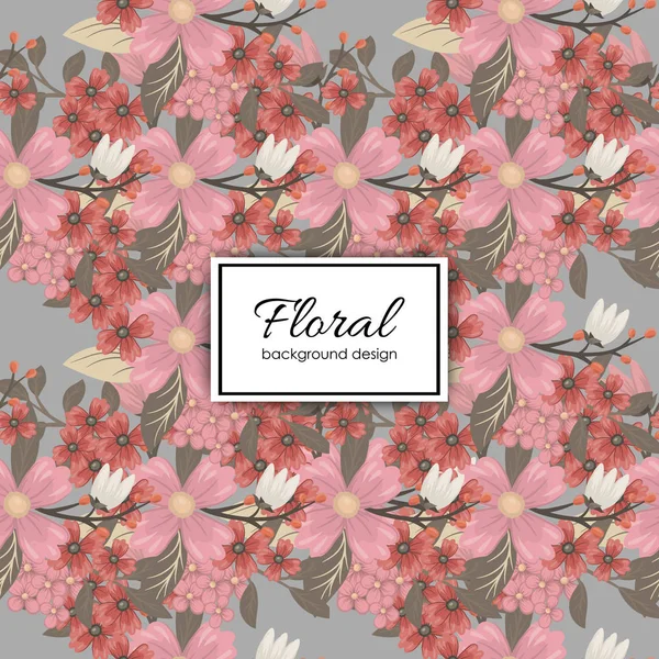 Patrón floral colorido sin costuras en estilo folclórico con flores, hojas.. Dibujado a mano. Ilustración vectorial . — Archivo Imágenes Vectoriales