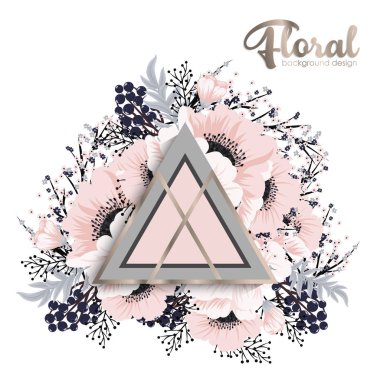 Renkli çiçek çiçek kompozisyon.