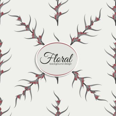 Vektör illüstrasyonunda Eğilimsiz Çiçeksiz Desen