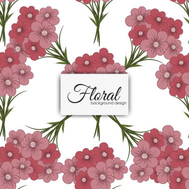 Vektör illüstrasyonunda Eğilimsiz Çiçeksiz Desen