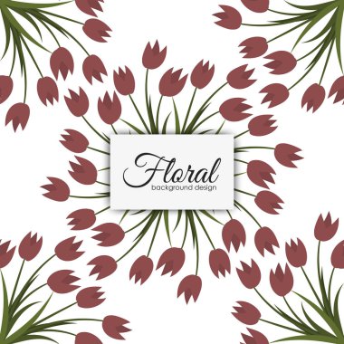 Vektör illüstrasyonunda Eğilimsiz Çiçeksiz Desen