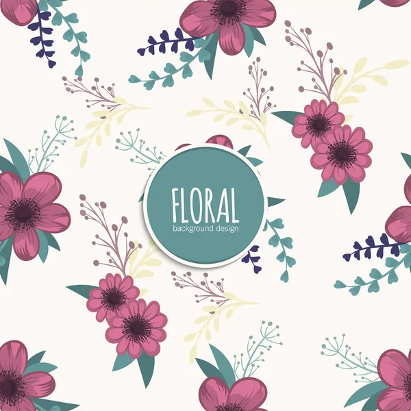 Patrón Floral Inconsútil Moda Ilustración Vectorial — Vector de stock