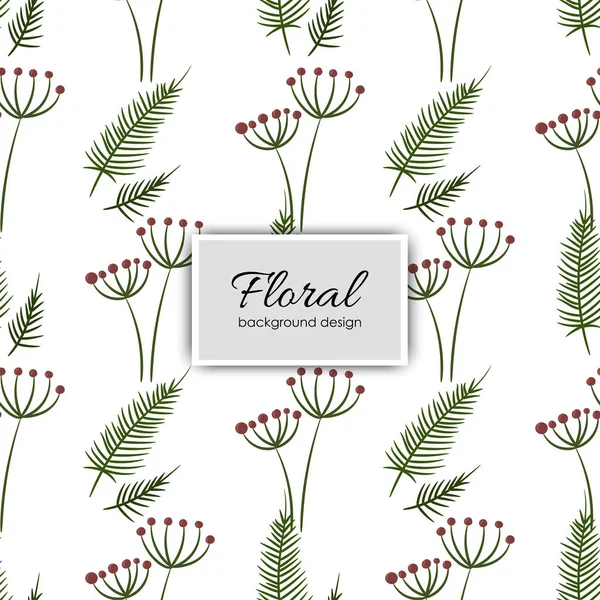 Trendy Seamless Floral Pattern Vector Illustration — 스톡 벡터